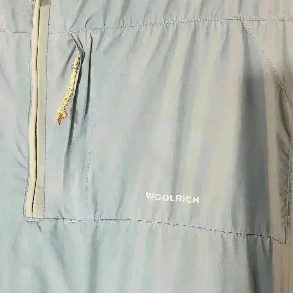 Woolrich Blue Windbreaker Pullover 1/2 Zip Lined Sz 2XL - Picture 3 of 8